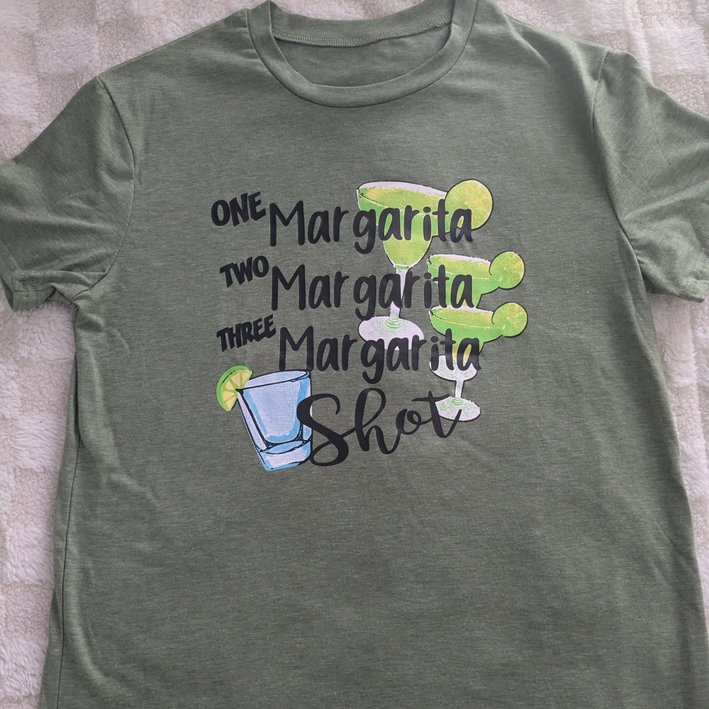 Green Woman's T-Shirt with Fun Graphic, Size Small, New, Never Worn